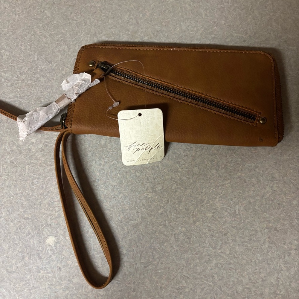 NEW Free People Faux Leather Preppy Coastal Western Fisherman Boho Wristlet